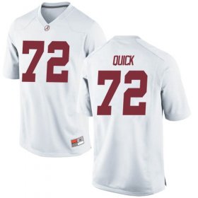 Sale - Alabama Crimson Tide Pierce Quick #72 White Game Men Classic High School Football Jersey