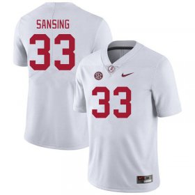 Sale - Alabama Crimson Tide Walter Sansing #33 White Replica Men Alumni College Football Jersey