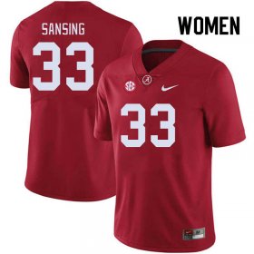 Sale - Alabama Crimson Tide Walter Sansing #33 Crimson Limited Women Embroidery University Football Jersey