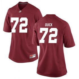 Sale - Alabama Crimson Tide Pierce Quick #72 Crimson Game Women Official NCAA Football Jersey