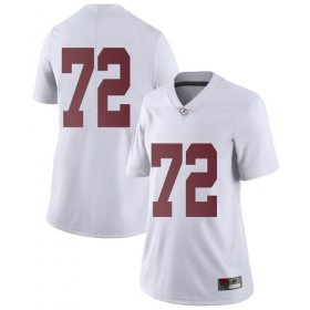 Sale - Alabama Crimson Tide Pierce Quick #72 White Limited Women Official NCAA Football Jersey