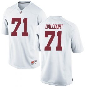 Sale - Alabama Crimson Tide Darrian Dalcourt #71 White Replica Youth Embroidery University Football Jersey